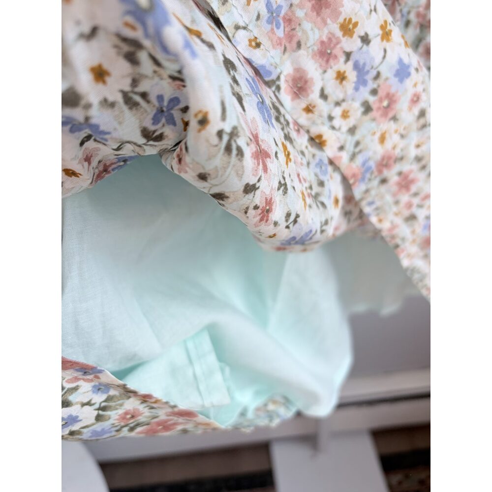 Mable Floral Puff Sleeve Smocked Mini Dress Size M Cottagecore - Picture 5 of 8